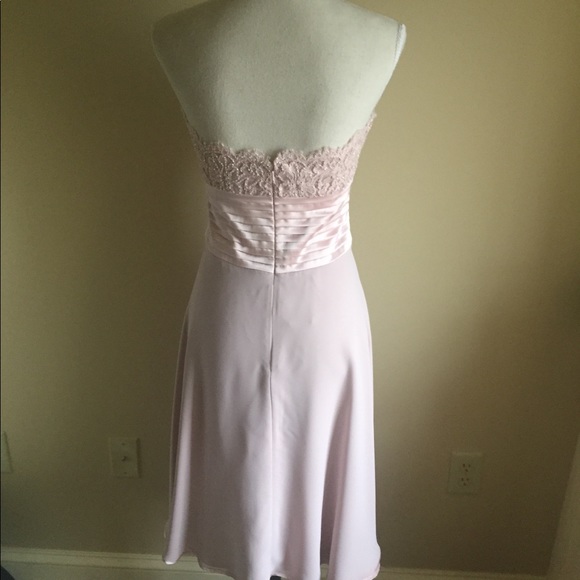 JS Boutique Pink Halter Dress w/sequin & satin - Picture 2 of 8
